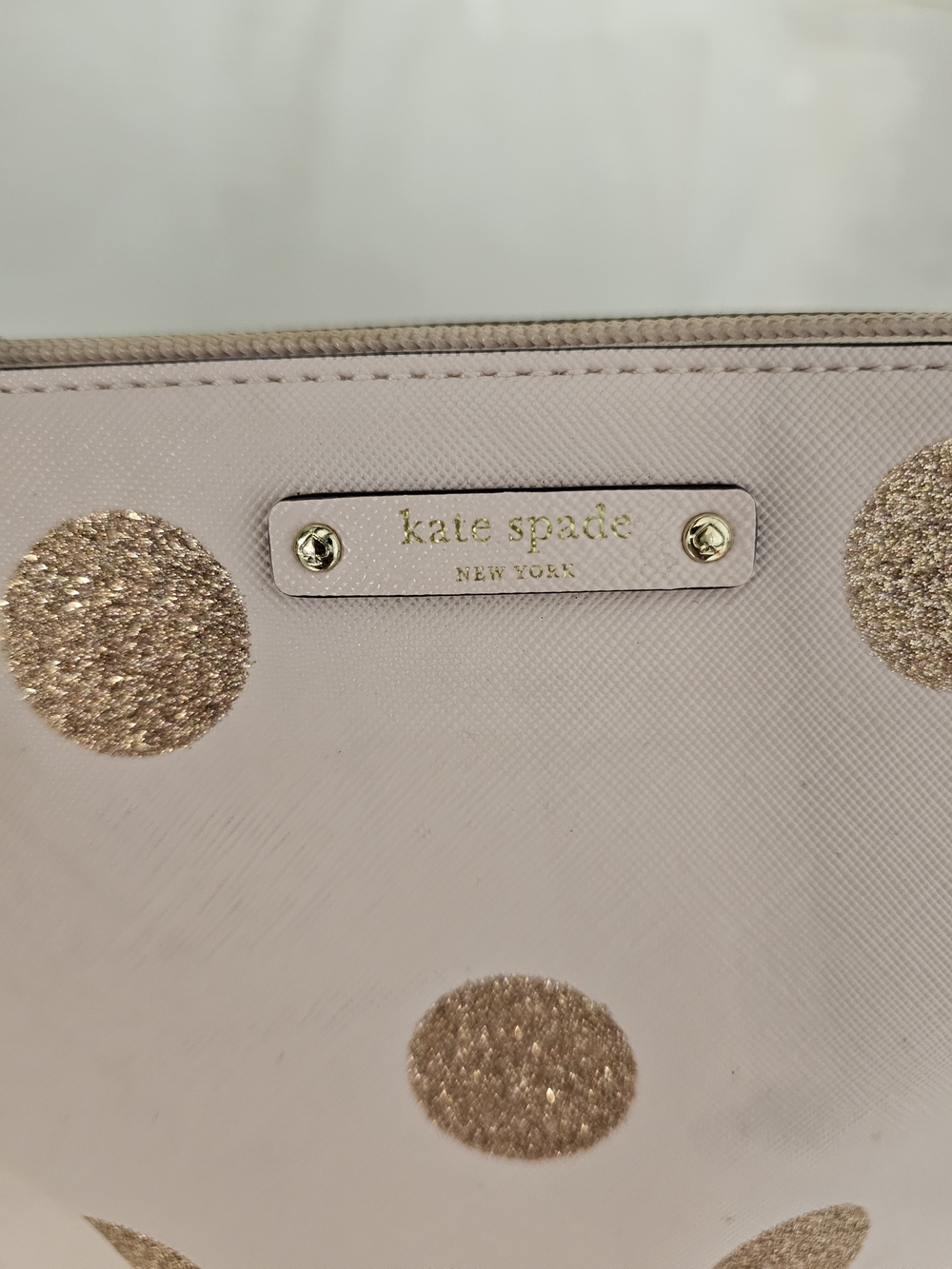 kate spade Pink Tote with Gold Glitter Polka Dots - Picture 4 of 4